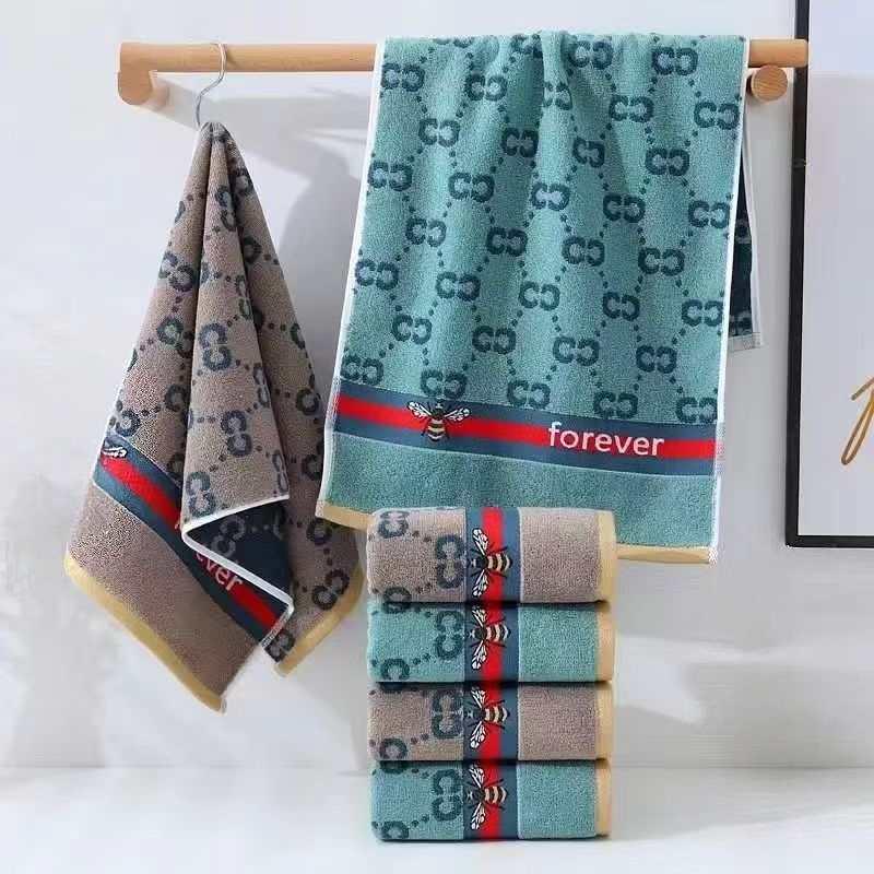 Soft, Thick Pure Cotton Bath and Face Towels - Absorbent for Men and Women