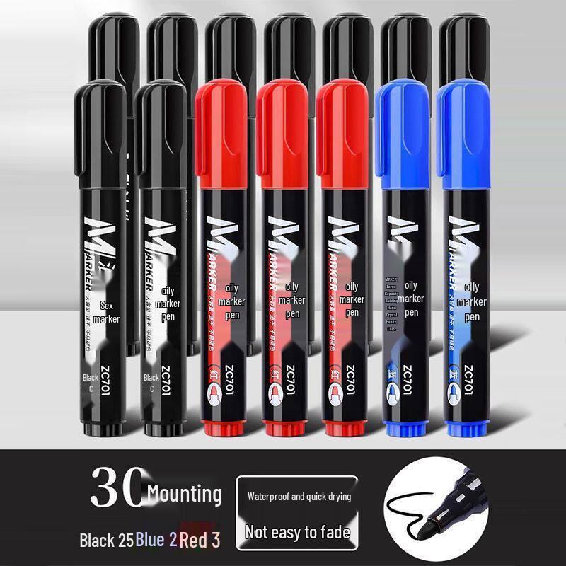 Waterproof Quick-Dry Oil-Based Broad Tip Marking Pen for Express Logistics