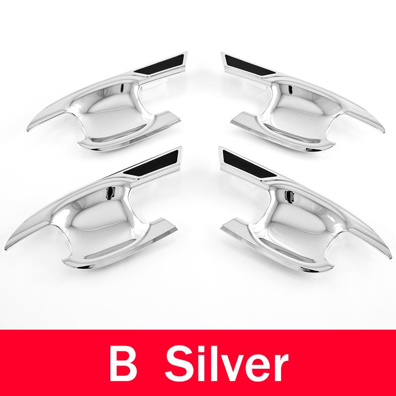 Car Styling ABS Carbon Fiber Trim Door Handles Bowl Cover Protection Sticker For Toyota Highlander XU70   2022