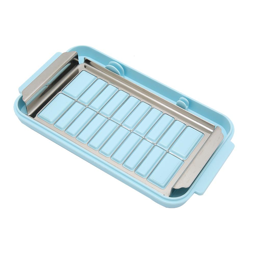 2 In 1 Design Butter Slicer Cutter Transparent Cover Butter Dispenser Slicer Kitchen Countertop