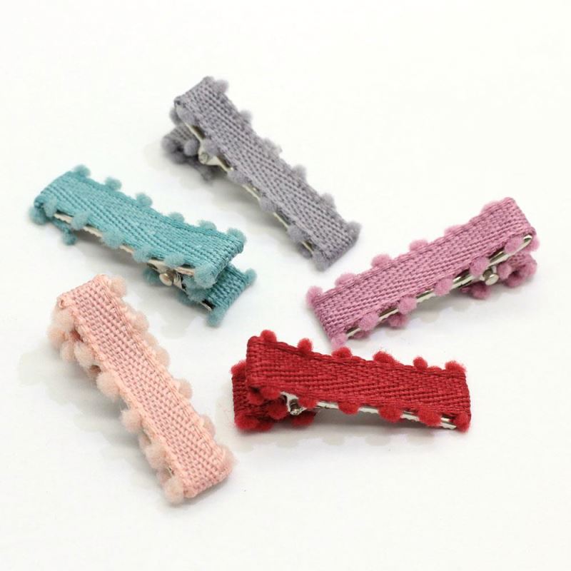 New Christmas Ribbon Lined Small Alligator Clips Decorative Hair Pins Barrettes for Toddlers Braid Accessories