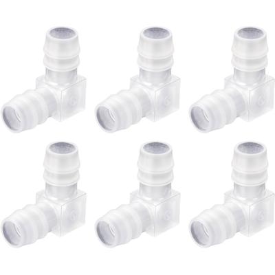 6Pcs 12mm Plastic Hose Joints L Shape 90 Degree Elbow Bend Water Pipe Connector 2-way Splitter Pipe Hose Joint Adapter