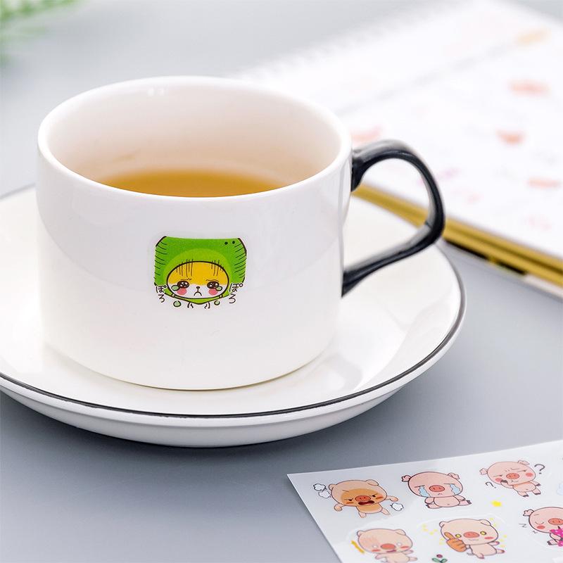 6 Sheets Cute Cartoon 3D PVC Stickers DIY Waterproof Decorative Stickers for Students Reward Diary Planner