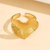 Chic Irregular Heart & Leaf Design Stainless Steel Ring for Women