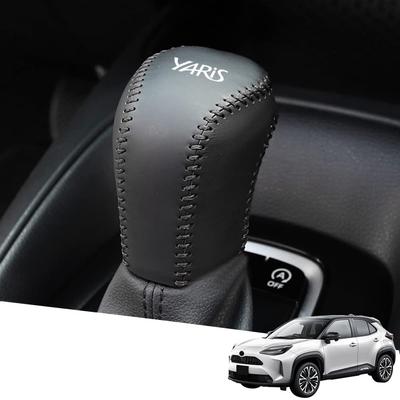 Hearsheng Genuine Leather Shift Knob Cover, Custom Interior Accessory, Scratch Prevention, Easy To Install,