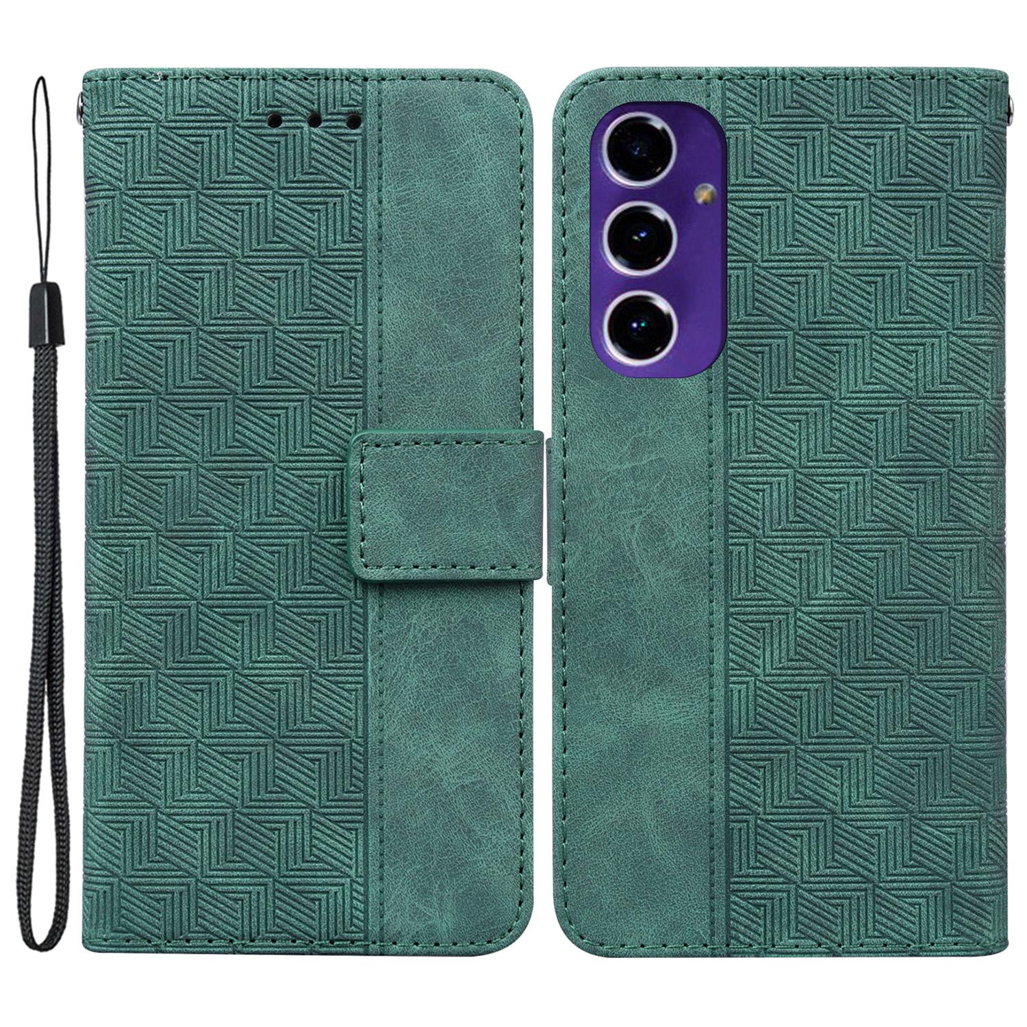 

For Samsung Galaxy S24 FE Imprinted Pattern Stand Mobile Phone Case PU Leather Wallet Phone Cover Shell A