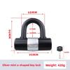 Bicycle U Lock with Key Anti Theft Compact Disc Brake Locks Security Bike Locks Anti Pry Motorcycles Lock Safe Cycling Gear