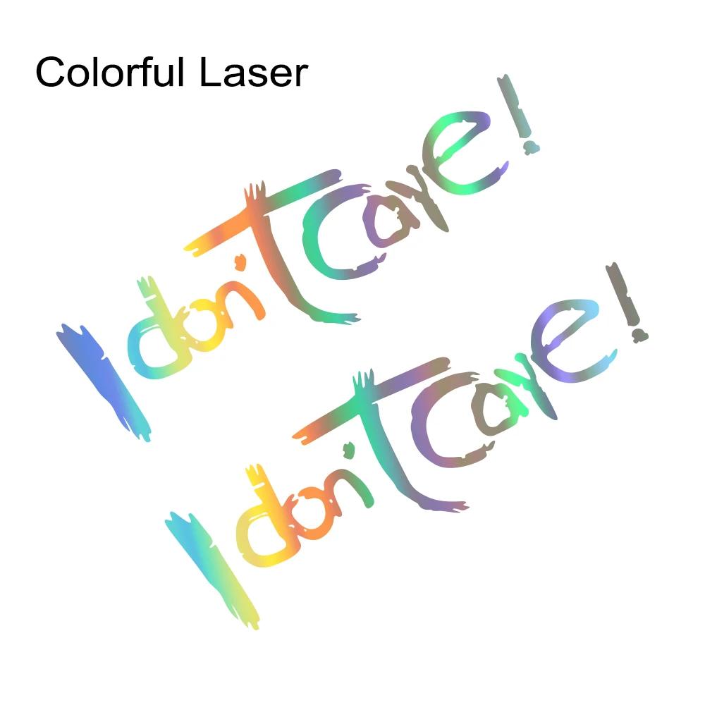 

I Don t Care Creative Slogan Vehicle Stickers Vinyl Decals For Off-Road Jeep Waterproof Car Body Decoration Stickers Accessories