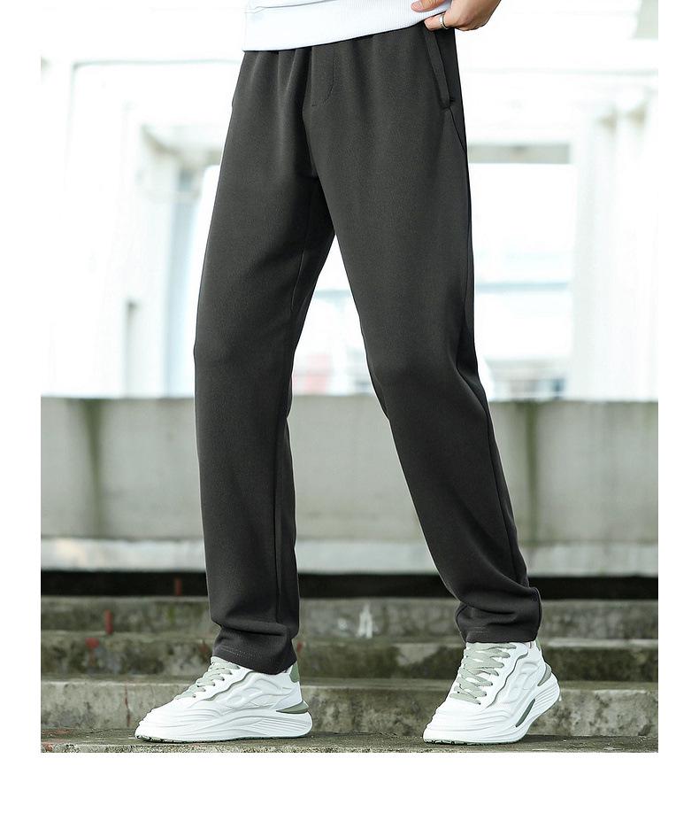 Men's Loose Fit Knitted Sweatpants - Straight Leg, Plus Size, Casual Trousers for Spring and Autumn