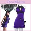 Elegant Fantasy Tifa Purple Dress Cosplay Outfit For Game Role Play In Polyester