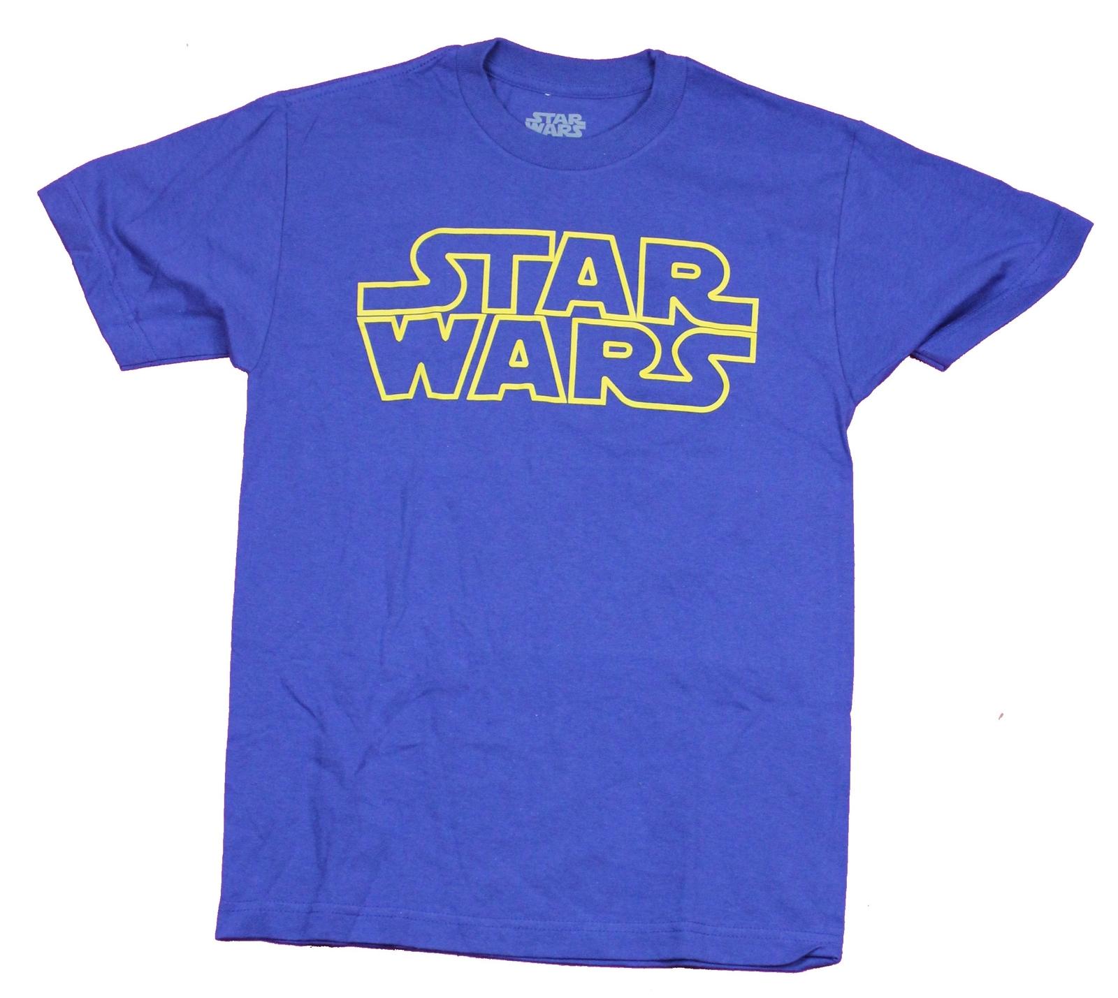 Star Wars Mens T-Shirt - Classic Yellow Lined Logo Image XXXL
