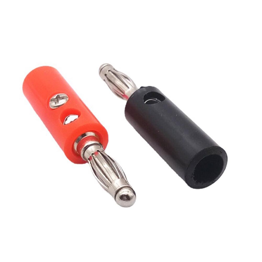 Convenient Red and Black 4mm Banana Plugs for Speaker Equipment (10pcs)