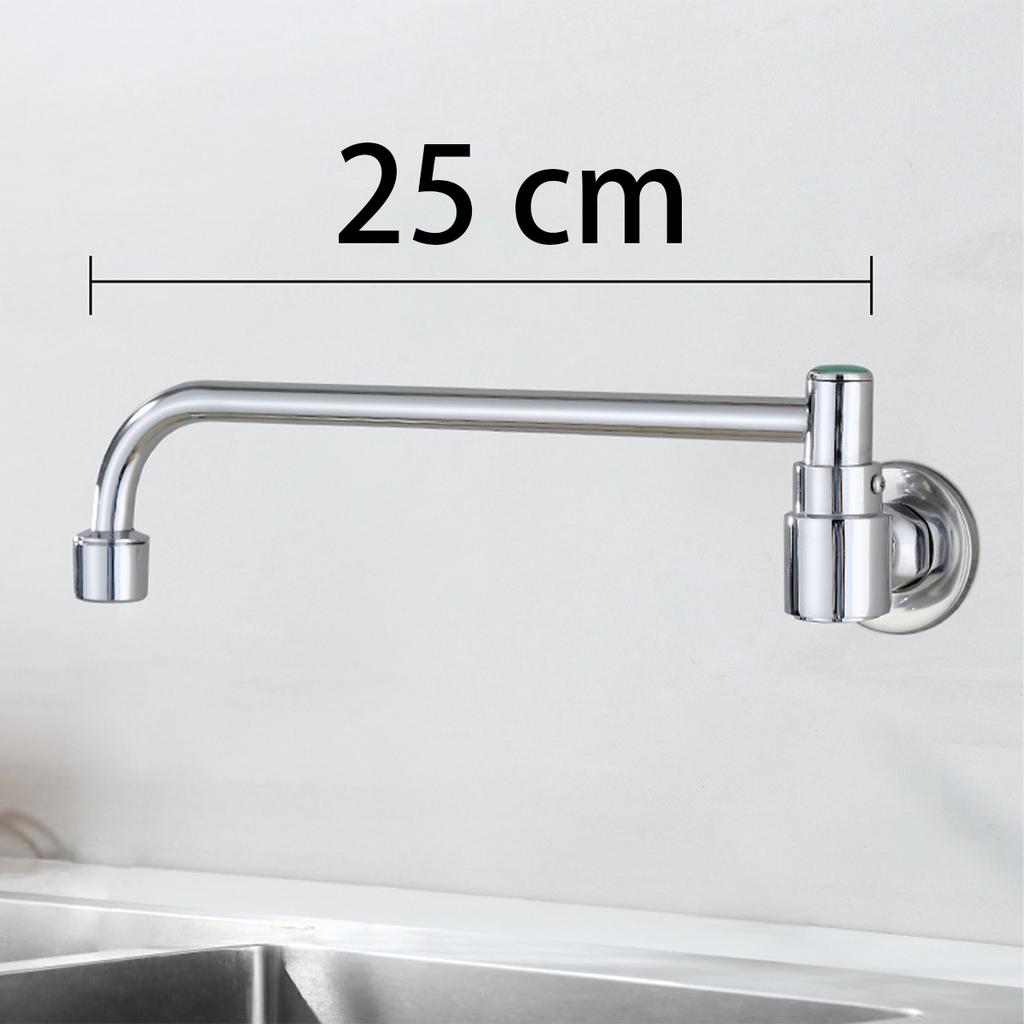 Kitchen Faucet Stainless Steel Wall Mounted Single Cold Water Faucet Lower Curve Faucet Wall Sink Water Tap Premium Quality