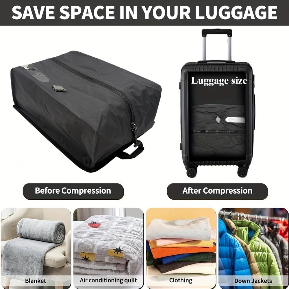 Travel Space Saver Storage Bag Vacuum Bag Compression Bag Reusable Vacuum Seal Bags with Hand Pump Travel Bags