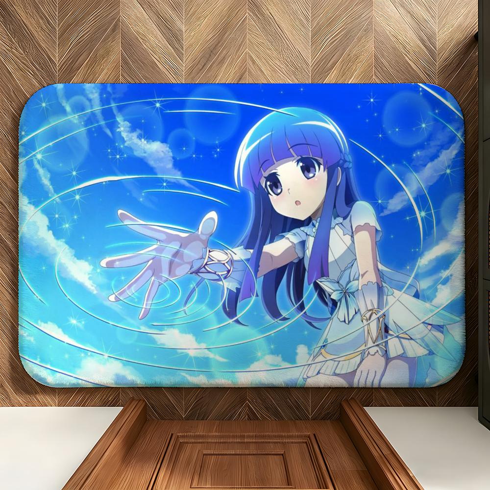 Anime H-Higurashi When They Cry Floor Mat Soft Flannel Floor Mat Suitable for Entryways, Living Rooms, Bedrooms, and Bathrooms