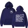 Aphex Twin Ambient Works Records Print Hooded Women Unisex Harajuku Hip Hop Punk Sweatshirt Fashion Casual Fleece Hoodie Streetwear
