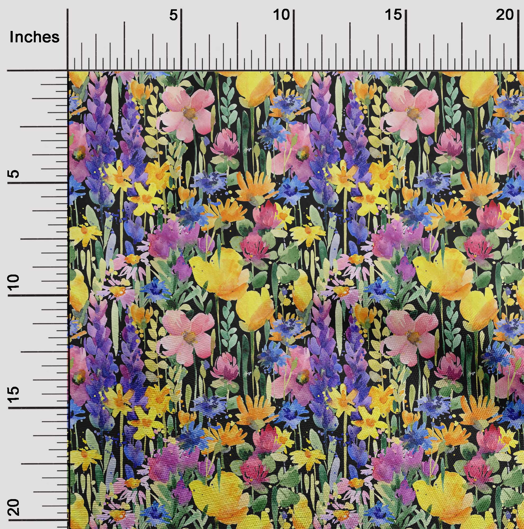 

oneOone Cotton Flex Beige Fabric Leather & Floral Watercolor Dress Material Тканина Тканина з принтом у дворі 40 дюймів 42 Inch Wide - Viscose Chiffon чорний