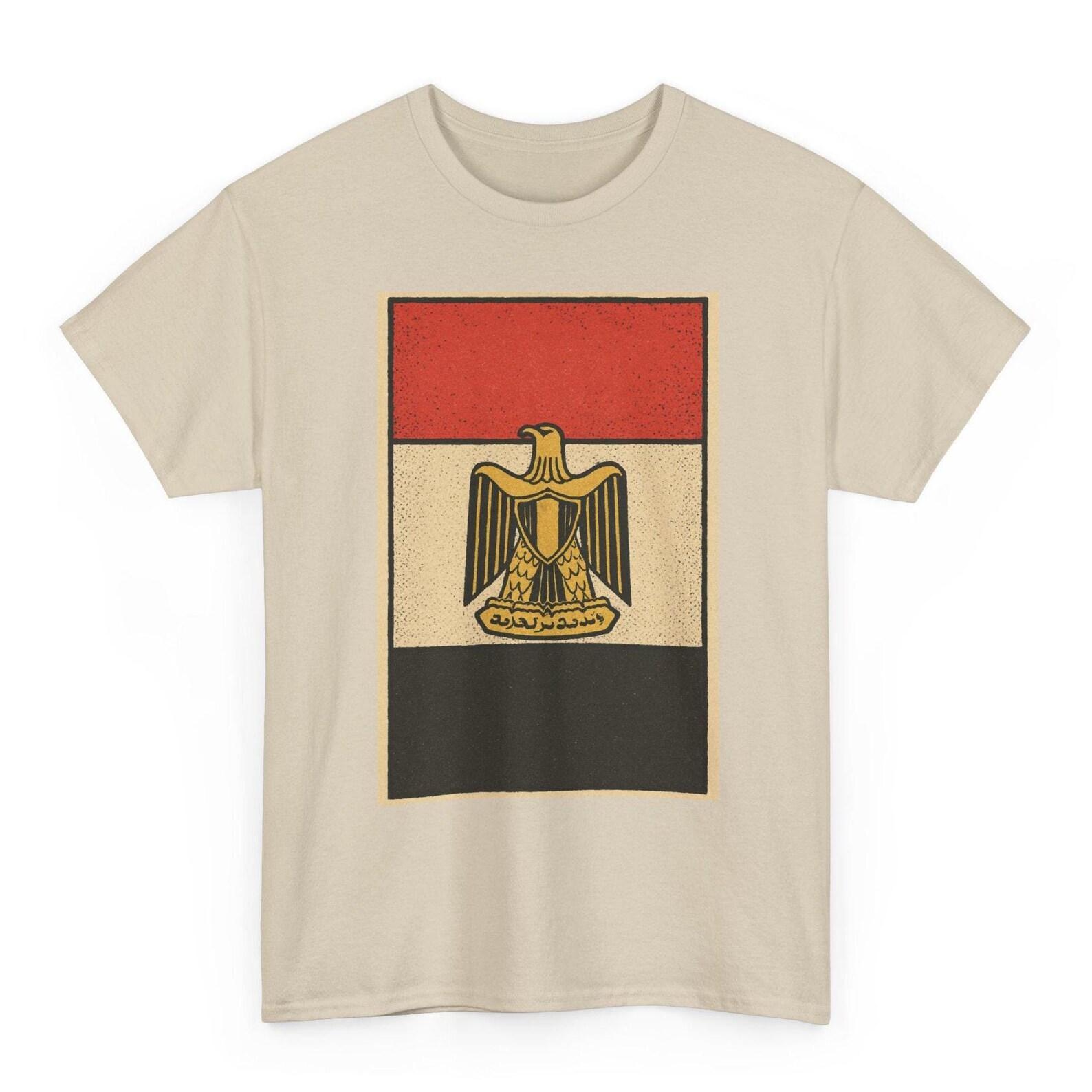 Egypt Flag T-Shirt | Retro Egyptian Pride Tee | North Africa Heritage Shirt M