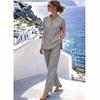 Spring/Summer 2026 European & American Linen V-Neck Short-Sleeve Two-Piece Casual Set