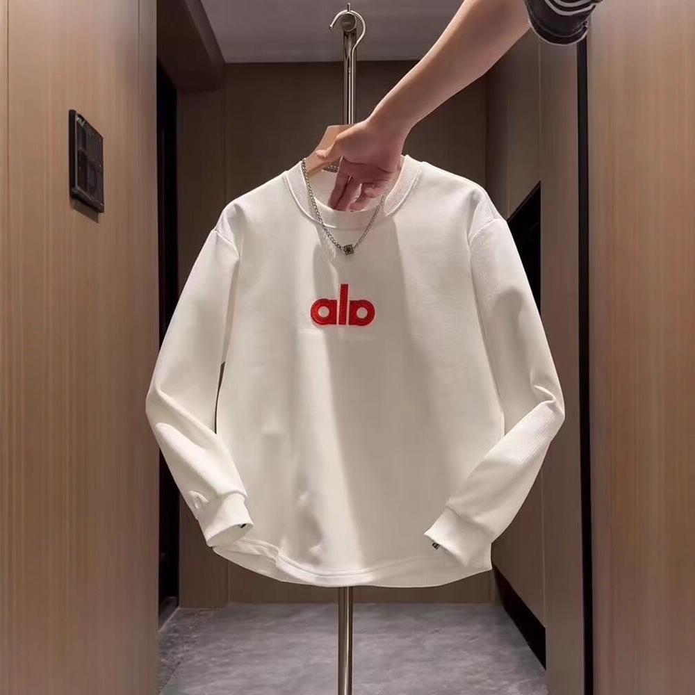 2025 Autumn Men's Trendy Letter Embroidery Round Neck Loose Sweatshirt