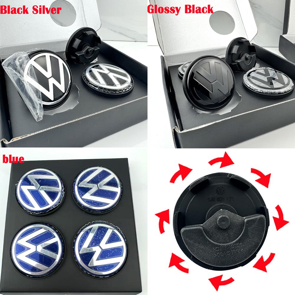 For Volkswagen VW 4pcs 56mm 65mm 3B7601171 Floating Wheel Center Caps Hub Cover For Volkswagen VW Golf 5 6 7 Passat B6 B7 B8 Polo Jetta GTINO3
