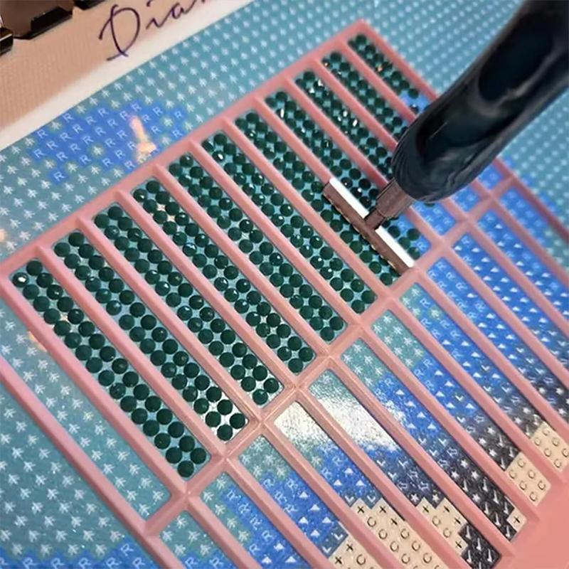 Rigla Pentru Artă Diamant 3D Imprimată Kit de Ghidare pentru Pictură Diamant DIY Instrument de Aliniere Diamant Distribuie Uniform Texturat Anti-Alunecare