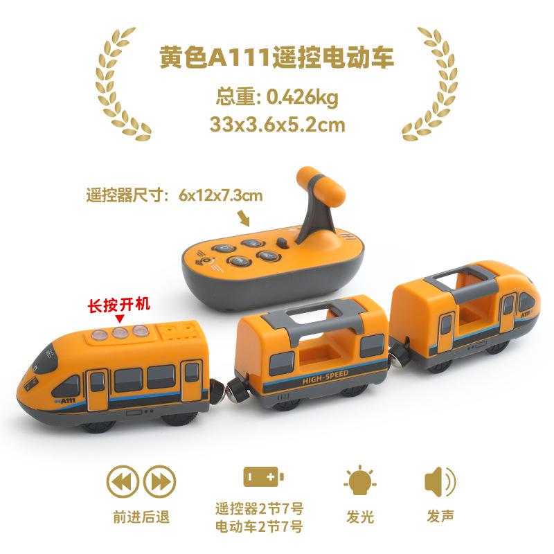 New Kids RC Electric Train Locomotive Magnetic Train Diecast Toy Fit for Wooden Train Railway Track Toys for Children