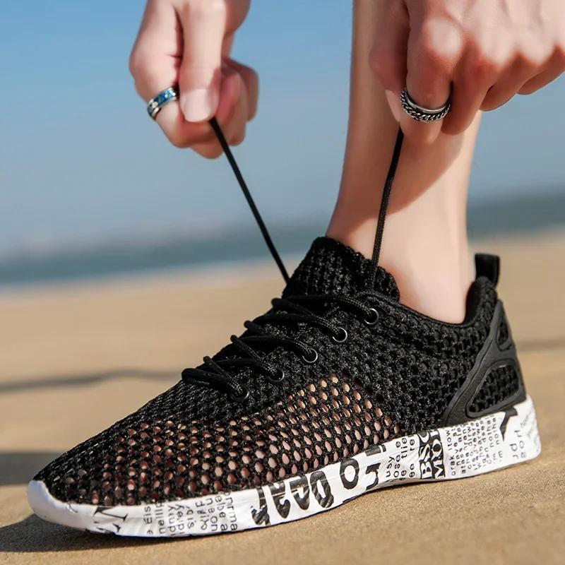 Hight Quality Summer Mens Casual Shoes Aqua Shoes Origin Air Mesh Sneakers Fashion Foam Sport Footwear Beach Shoes Water Shoes