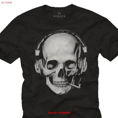 Smoking Skull T Shirt Dj Headphones Music Unisexs S Xxxxxl Vintage Fashion Streetwear Casual Designer Clothes Comfortable