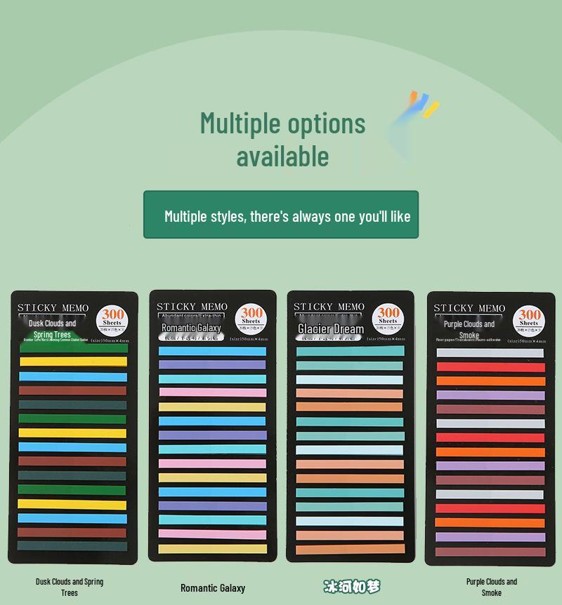 Translucent PET Color-Coded Index Tabs & Fluorescent Sticky Notes