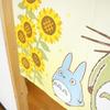 Noren Warsztat Mój Sąsiad Totoro Cztery Pory Roku i Rośliny Totoro Noren Gobelin Szerokość 85 x Długość 90cm Przegroda Pokojowa Stylowy Krótki Rozmiar Słonecznik i
