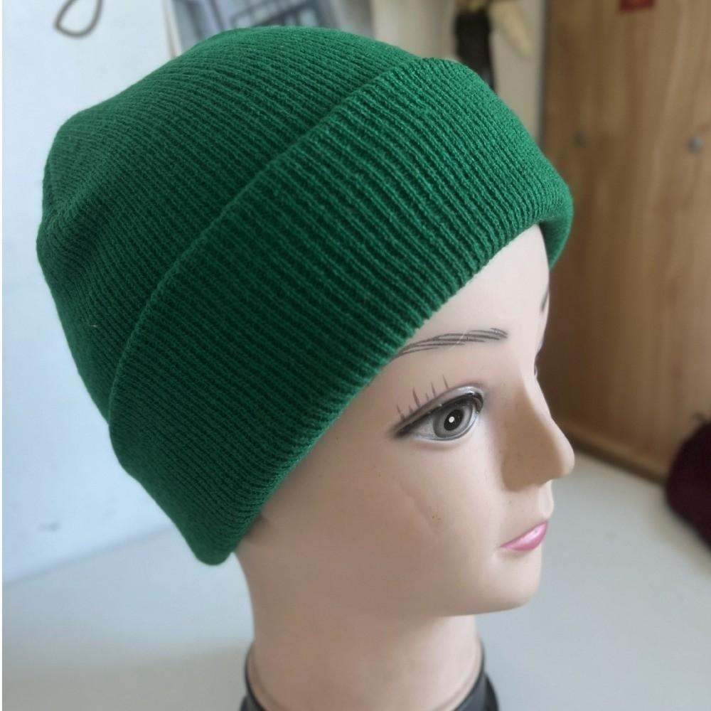 Candy Colored Skullcap Keep Warm Knitted Hat New Ear Flap Hat  for Men and Women