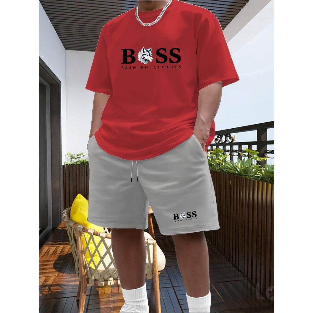Men's Two-piece Sportswear Short Sleeved T-shirt and Pants Set Running and Fitness Sportswear 2026 Summer Big Discount
