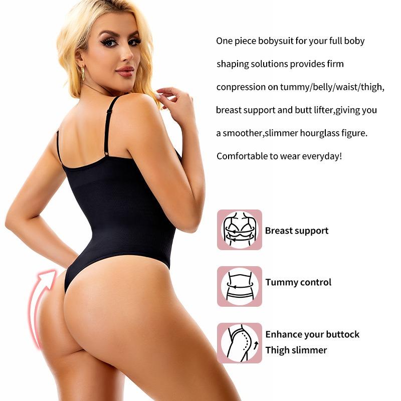 Body Intimo a Perizoma Modellante per Donne Taglie Forti, Scollo a V Profondo sulla Schiena, Controllo Pancia, Sollevamento Glutei