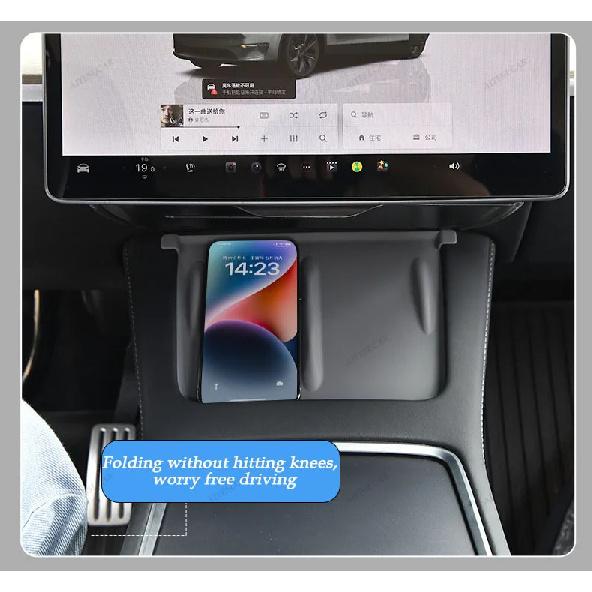 For Tesla Model 3 Y Highland Juniper 2016-2025 Hidden Screen Storage Magnetic Opening And Closing Hidden Large Space Storage Box