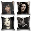 T-Tom Kaulitz Bill Kaulitz Pillow Case Square Double-Sided Printing Short Plush Sofa Cushion Cover Bedroom Bedside Pillow