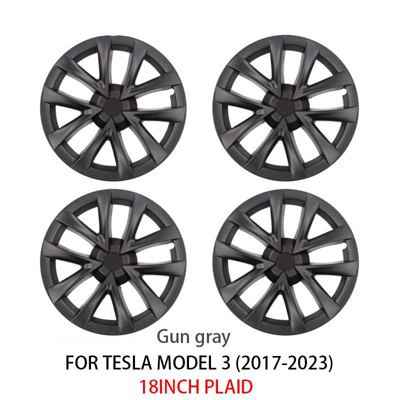 4PCS Hub Cap Performance Replacement Wheel Cap Automobile Full Rim Cover Accessories for Tesla Model 3 18 Inch Hubcap 2018-2023