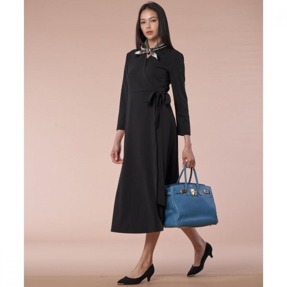Lipbbam Long Wrap Dress Ldm07bk01