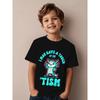 European Sizes Children's Summer Short-Sleeve T-Shirt, Cartoon Print Top for Boys, Featuring a Cute Design, Suitable for Outings and Daily