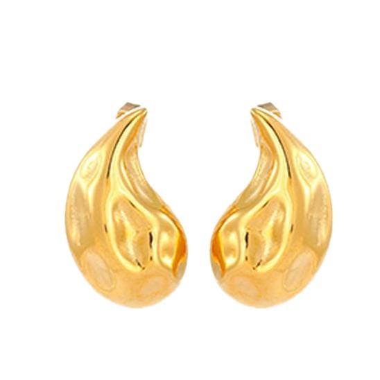 Chenhe Jewelry Women's High-end Sense Light Luxury Non-fading Stainless Steel Earrings Fashion Versatile Earrings Gold Earrings