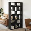Bookshelf 2 Pcs Black Oak Effect 100 X 33 X 187.5 Cm