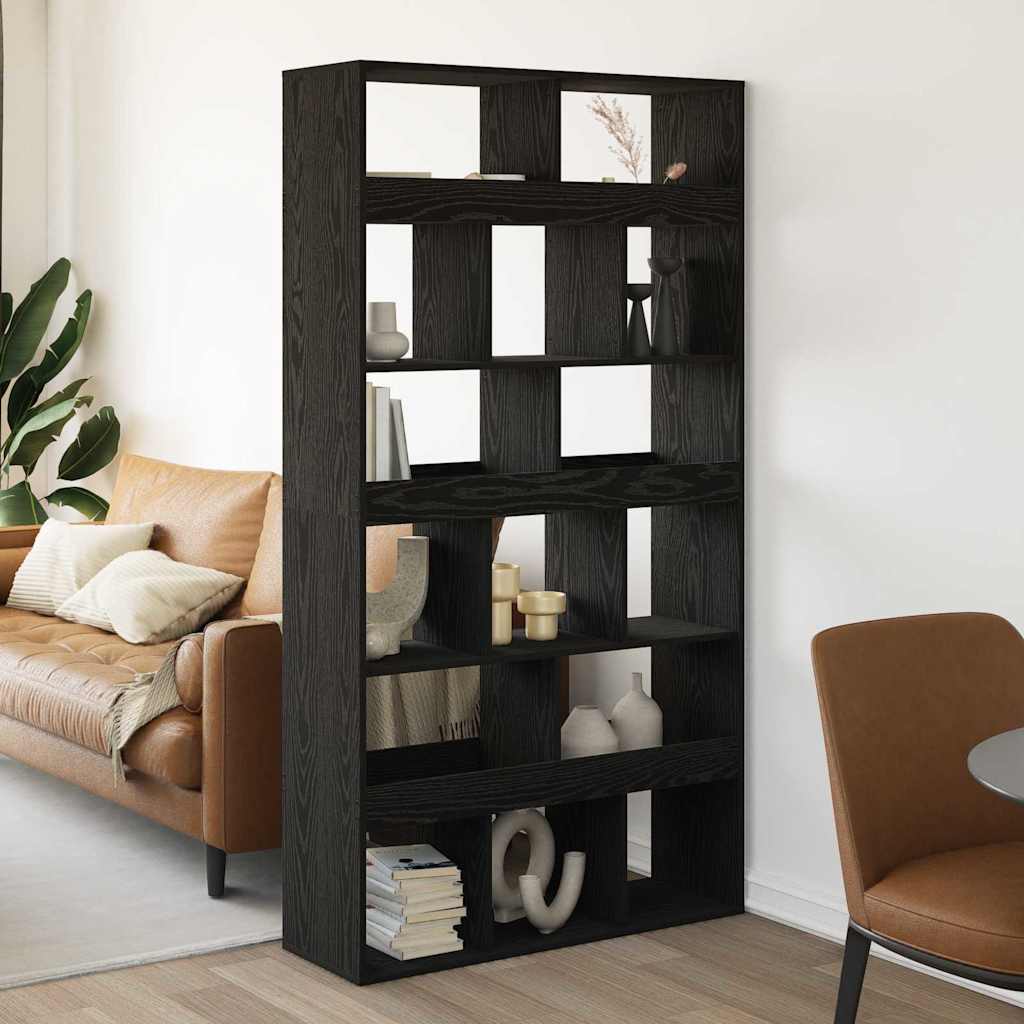 Bookshelf 2 Pcs Black Oak Effect 100 X 33 X 187.5 Cm