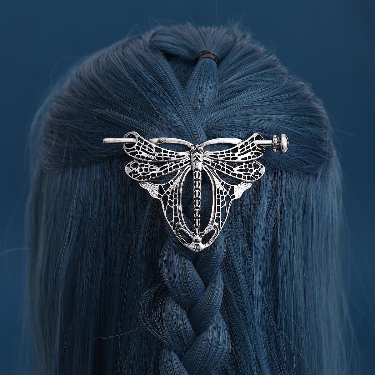Viking Dragonfly Hairpin Celtic Knot Nordic Style Party Accessory A0863