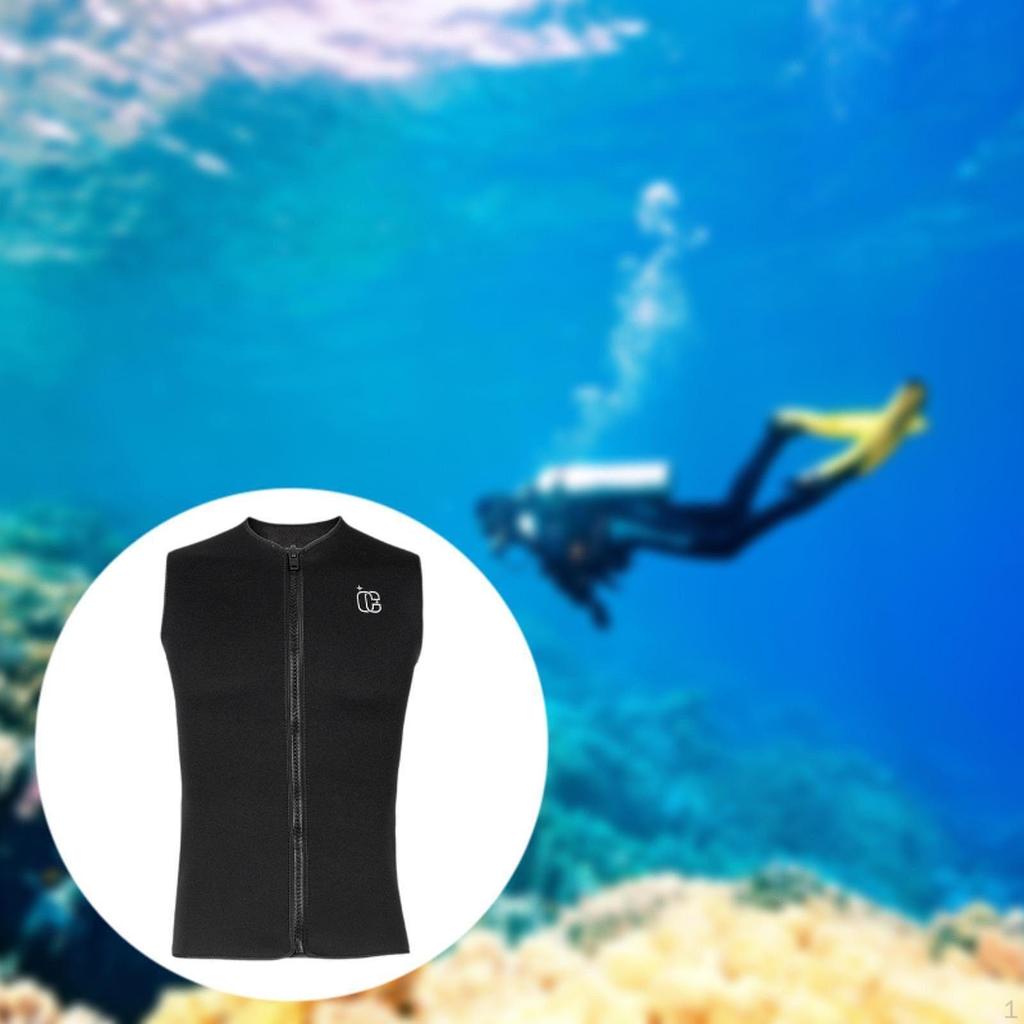 Wetsuit Top for Men Diving Vest Cold Water Swimming Scuba Surfing