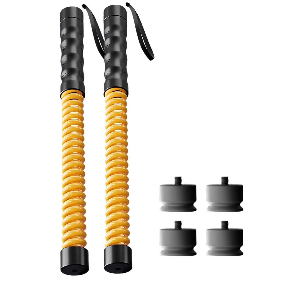 2 Pcs Non-Slip Handle Cordless Battle Rope Adjustable Resistance Power Training Rod Arm Strength