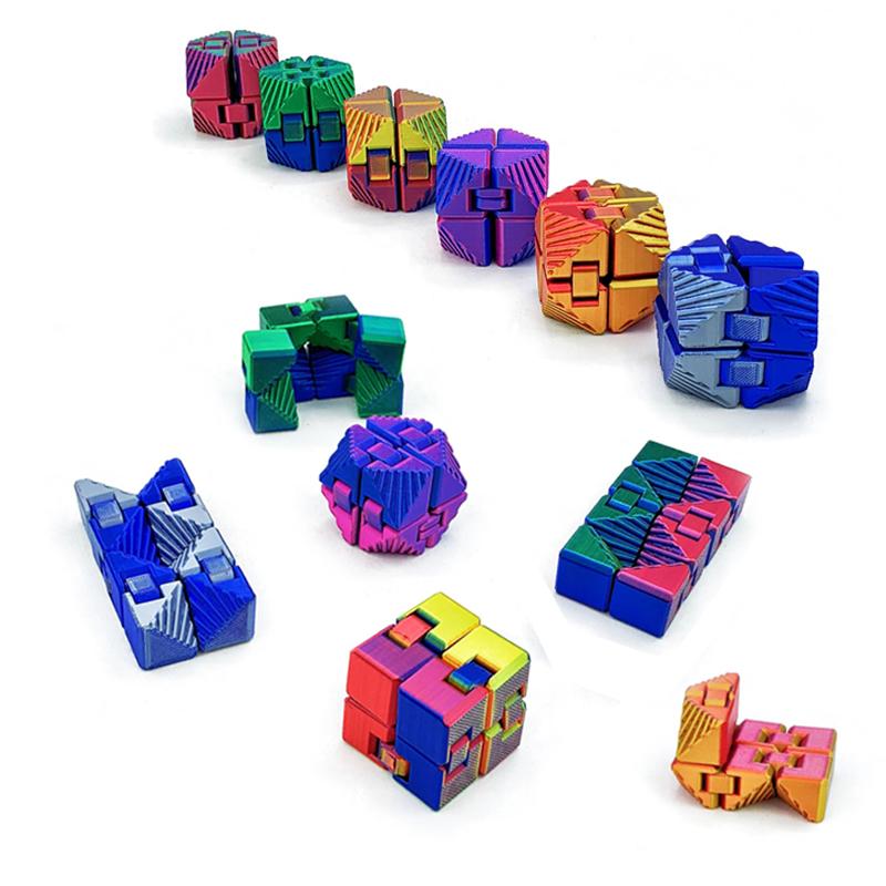 Creative 3D Printed Toys Infinity Cube Fidget Toy Ultra-Durable Sensory Stress Reliever For Adults & Kids Anxiety Relief Gift