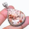 Natural Laguna Lace Agate Gemstone 925 Sterling Silver Pendant 1.89" AP-15285