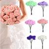0Pcs Wedding Flowers Foam Roses Artificial Bride Delicate Colorfast Candy