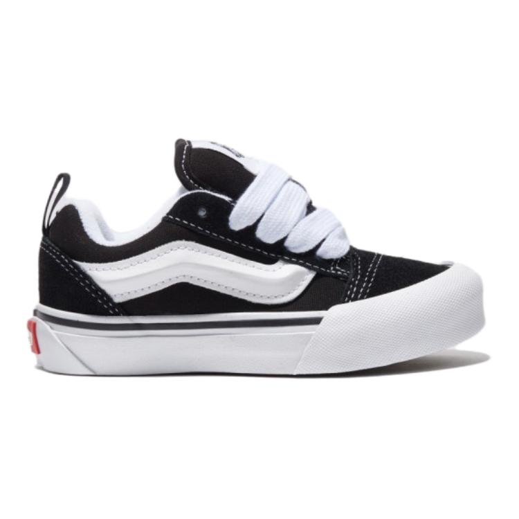 Vans Knu Skool Comfortable Versatile Low-Top Kids Skate Shoes Kids Sneakers Black White VN000CYU6BT1