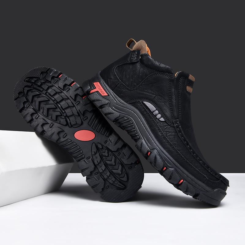 2025 Men's Large Size Outdoor Martin Leather Boots - Casual Short Style